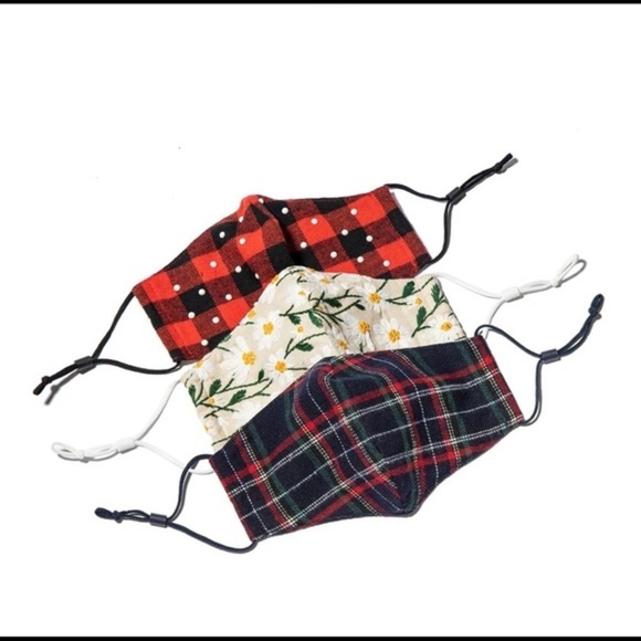 New Lele Sadoughi set of 3 face masks facemask - Picture 1 of 5